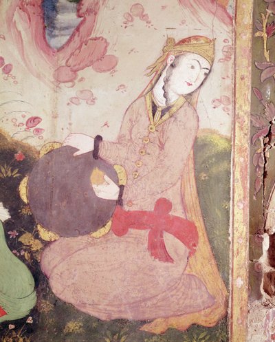 Musician from the Court of Shah Abbas, 1585-1627 (detail) by Persian School